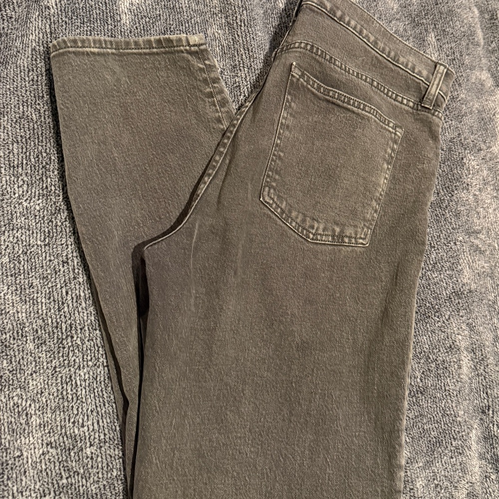 Gray Denim Jeans - the Skinny High Rise